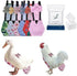 MANON ROSA Chicken Diapers Bantam Hens - Reusable 6-Piece Set with Bow
