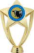 11" Crown Awards Cow Trophies, Gold Star Dairy Cow Trophy with Engraving Included