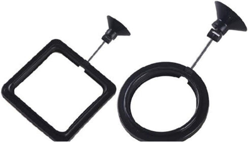 2pc Fish Feeding Ring - Floating Tropical Fish Food Ring with Suction Cup for Aquarium Food Tray Feeder Accessories