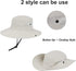 Women's Summer Sun-Hat - Ponytail Outdoor UV-Protection Mesh Wide Brim Foldable Hat with Ponytail Hole