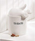 Mud Pie Dog Tail Treat Canister, Ceramic Dog Treat Jar for Storage