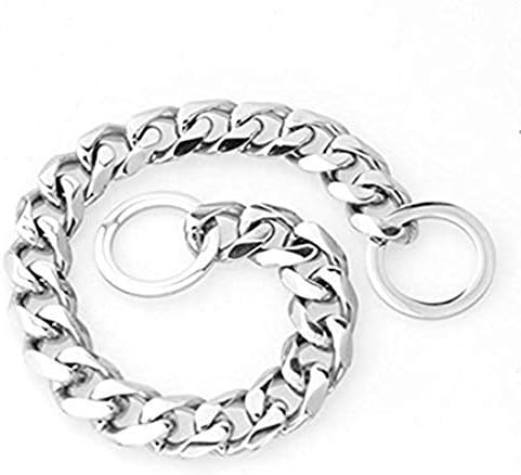 Heavy Metal 19mm Duty Solid Stainless Steel Dog Choke Chain Collar for Large Breeds, 12-34 Inches
