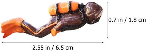 PATKAW 4pcs Mini Scuba Diver Toy, Resin Action Figure for Fish Tank Aquarium Landscape Ornaments