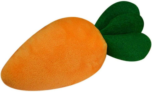 1Pc Soft Dog Toys, Cute Carrot Plush Chew Toy with Squeaker Sound for Puppies and Cats