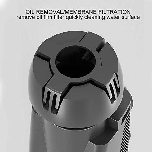 TOPINCN External Wall Mounted Aquarium Oil Skimmer Filter, Hanging Filter for Removing Oil Film from Water