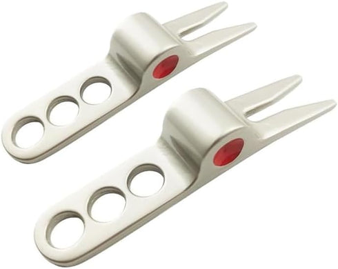 Jowxsx 2 Pcs Silver Golf Ball Fork, Pivot Divot Repair Tool, Compatible with Scotty Golf Divot Tools