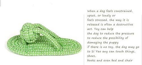 Sunglow Dog Toy Interactive Chewing Rope Ball - Natural Cotton Tug of War for Small Medium Dogs & Puppies
