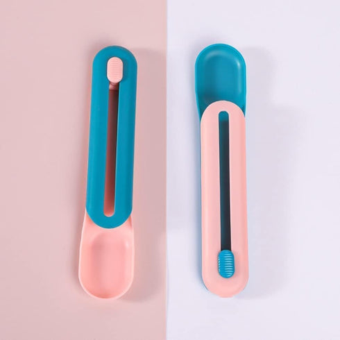 White Cat Strip Squeeze Spoon, Pet Feeder for Wet Food, Cat Snack Spoon for Lickable Treats and Liquid Feeding