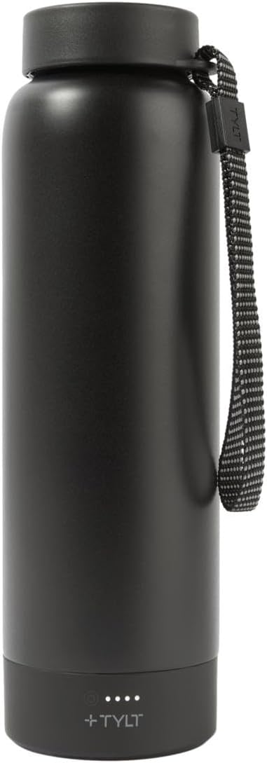 TYLT Power Bottle 2.0 24oz Stainless Steel Wide Mouth Water Bottle Removable