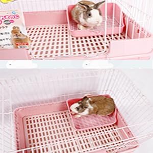 Set Rabbit Litter Box Bunny Potty Box Guinea Pig Hay Rack Feeder Rabbits Corner Litter Pan Potty Trainer Pet Toilet