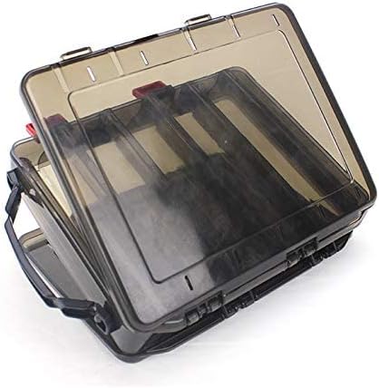 OriGlam Fishing Lure Tackle Box, Double Sided 10 Compartments Waterproof Organizer Case for Fishing