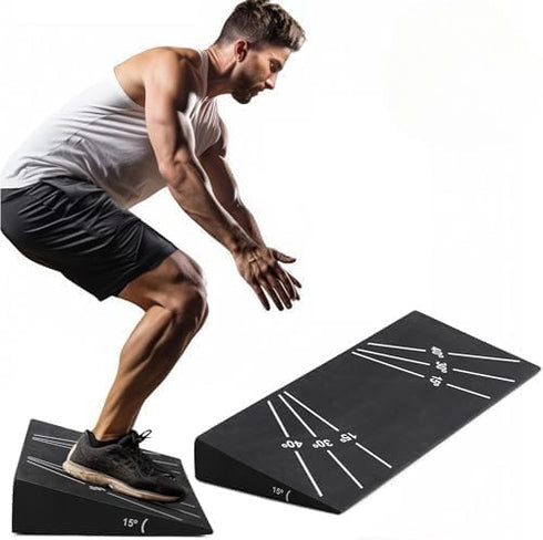 Squat Wedge Block for Weight Lifting, Adjustable Angle Ramp Blocks for Home Gym Squatting Workout