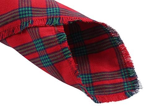 2 Pack Reversible Dog Bandana Christmas Plaid Triangle Bibs Scarf Accessories for Pets