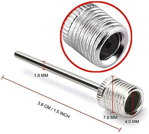 Needle,50Pcs FMMTHQ Air Pump Dual-Port Basketball Inflation Needles,Inflate Pump Needle Adaptor for Football Soccer