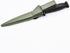 Rubber Dagger Prop Knife, Harmless Safe Fake Knife with Army Green Scabbard, Length 10.5 Inch