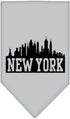 New York Skyline Screen Print Bandana, Large, Bright Pink, Mirage Pet Products