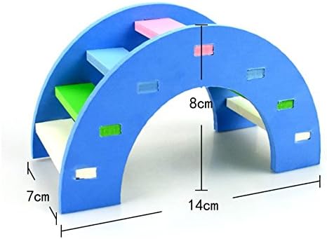 Hamster Toy Rainbow Bridge Seesaw - Small Pet Animals Wood Bridge Climb Playground Gift for Dwarf Syrian Hamsters,