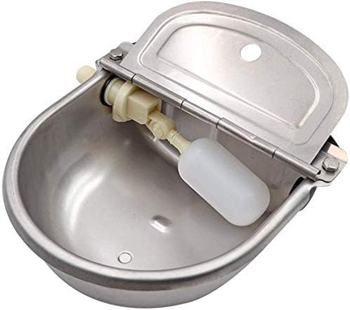 2 Pack Float Valve - Automatic Pet Water Dispenser, 1/2" Shut Off Waterer Bowl with Adjustable Arm for Horses, Cattle,