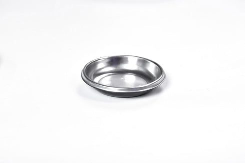 Skywin Disposable Pet Food Bowls for Cats, 100 PCS Lightweight Mini Plates, Easy to Carry and Store (Grey).