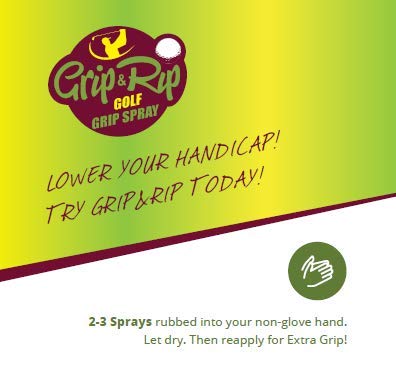 Grip & Rip Golf Grip Spray | Combat Sweat on Your Golf Grips | Ultimate Golf Grip Trainer | 2 oz