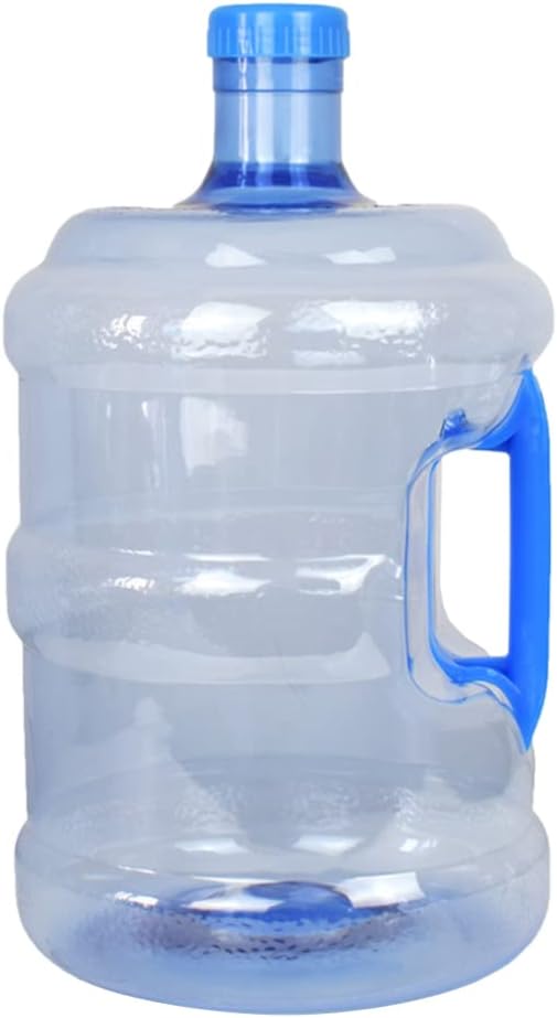 Wakauto Round Plastic Water Bottle with Handle - 2 Gallon Portable Water Jug, Large Capacity Container