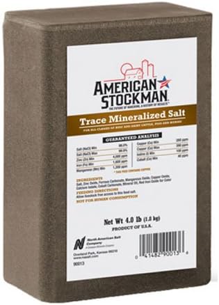 North American Salt 90013 4-Pound Trace Mineral Brick Pet Nutritional Supplement