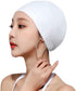 Swim Cap, Pure White Silicone Hat for Men Women with Short Hair