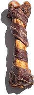 10" (3 Pack), Jack&Pup Pork Femur Bones for Dogs Bacon Twist Big Bones for Large Dogs, Gourmet Beef Bones for Agressive