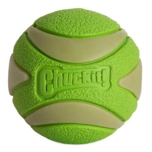Chuckit! Max Glow Ultra Squeaker Ball, Medium (2.5 Inch Diameter), 1 Pack for Breeds 20-60 lbs