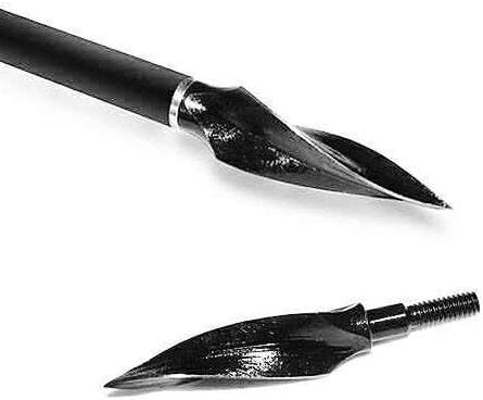 GPP 12pcs Keened Up Screw-in Twisted 3 Blades Broadheads, 125 Grain for Traditional Hunting