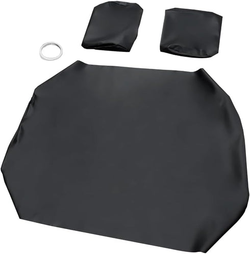 Golf Cart Front Seat Cover Staple On for Club Car PRE-2000 DS, Microfiber Leather Black