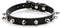 Spiked Studded Leather Dog Collar, Mushrooms Rivets for Small Medium Dog Cat Puppy (M, Black)