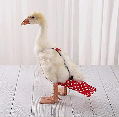1 Pack Chicken Duck Goose Diaper Washable Pet Bow Tie Diapers for Hens Roosters Poultry (S, Black)