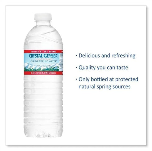 ComboCreations 16.9 oz, Pack 8 Crystal Geyser Natural Alpine Spring Water, fl of - Perfect for Halloween Parties