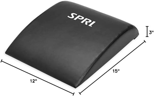 SPRI Ab Mat - Portable Workout Mat Accessory for Abdominal Exercises, Sit-Ups, Crunches, Core Training, with Curved