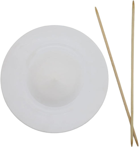 PEHHAH 28cm 350g Large Juggling Plate Heavy & Thick Spinning Plates with Wooden Sticks Professional for Performance