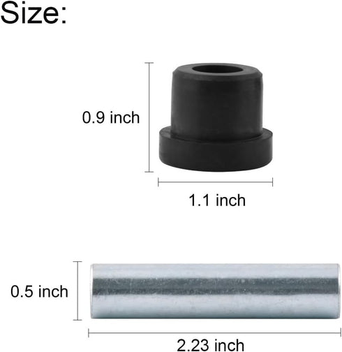 Roykaw Rear Leaf Spring Bushing & Sleeves Kits for Club Car DS Golf Cart 1981-up & EZGO TXT/Medalist 1994-up