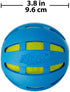 Nerf Dog 3.8in Rubber Checker Crunch Ball – Blue with Green Crunch Bag