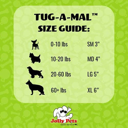 Jolly Pets Jolly Tug-a-Mal Turtle Tug/Squeak Toy - Large
