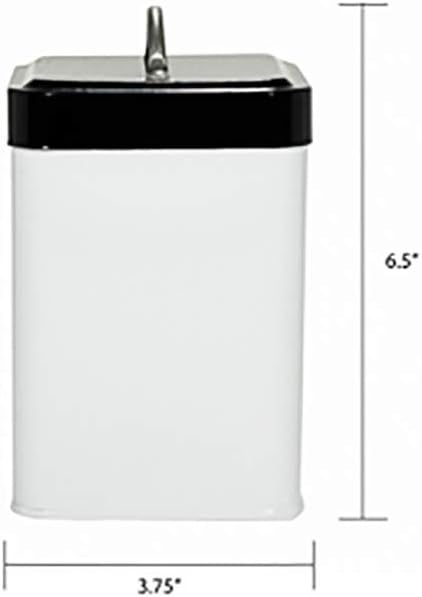 Amici Pet Treat Collection - Sparky Good Dog Metal Storage Canister, 36 oz, White