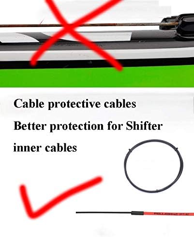 Universal Bicycle Brake & Shift Derailleur Cable Complete Set with Aluminum End Caps for Mountain Road MTB Bike