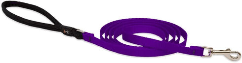LupinePet Basics Padded Handle Leash for Small Pets, 6-foot, 1/2" Purple