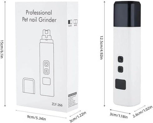 MINYUGUT 2 Trimmer Dog Nail Grinder, Electric Pet Nail Grinder with Speed Digital USB Rechargeable Dog Nail Nail Claw
