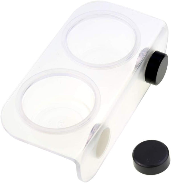 Magnetic Reptile Feeding Cup Gecko Feeder Ledge with 20 Food Water Cups for Lizard, Spider, Chameleon