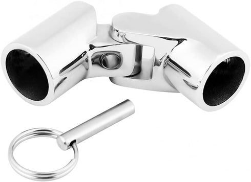 RedSnake Stainless Steel Marine Grade Boat Railing Pipe Connector, Folding Swivel Coupling for (25mm) 1inch or (22mm)