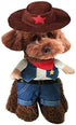 Hotumn Cowboy Dog Costume with Hat (Dog Clothes Halloween Costumes for Cat and Small Dog; S)