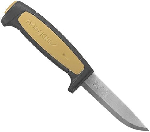 Morakniv Craftline Basic 511 High Carbon Steel Fixed Blade Utility Knife with Combi-Sheath, 3.6-Inch Blade
