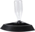 POPETPOP Triangle Reptile Water Feeder: Plastic Automatic Water Dish for Turtle Gecko Lizard, 7.66X7.07X9.82inch (Black)