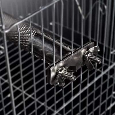 Hypeety Bird Parrot Perch Rod Stand for Conure Cockatiel Parakeet Cage Accessories, Stainless Steel, 11.79 x 0.98 inch