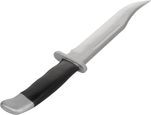 LarpGears Halloween Foam Rubber Training Fake Knife, 13.5 inches Safe Practice Knives for Martial Arts Props, Silver